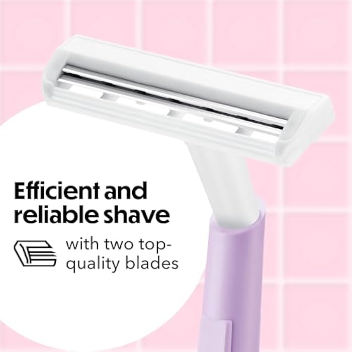 BIC Silky Touch Women's Disposable 2 Blade Razors, Pretty Pastel Handles and Travel Ready, 10-Pack - Image 3